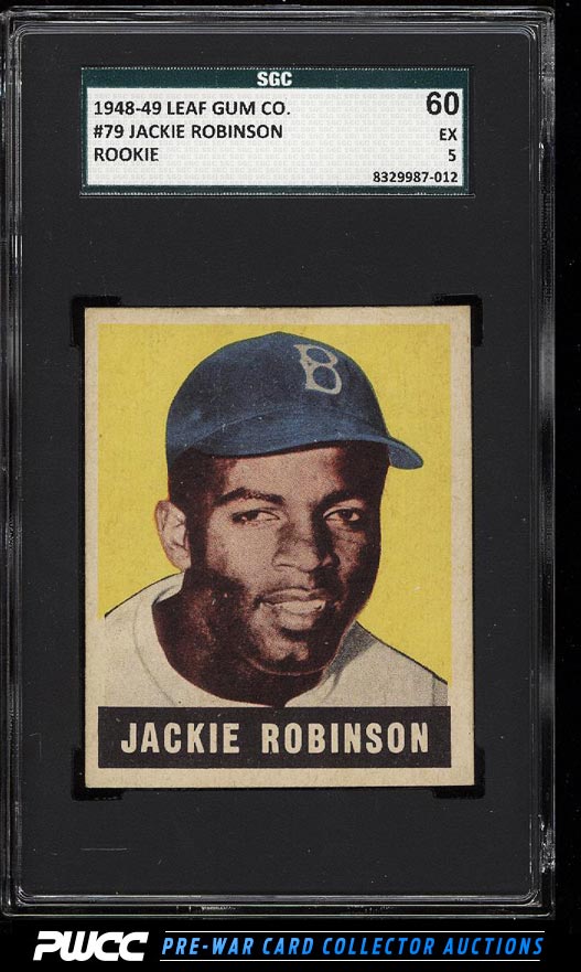 1948 Leaf Jackie Robinson ROOKIE RC 79 SGC 560 EX PWCC