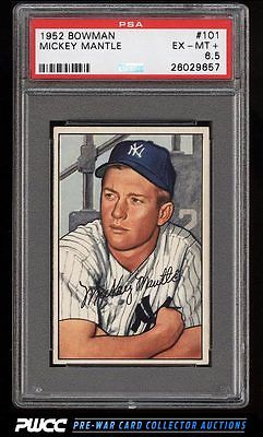 1952 Bowman Mickey Mantle 101 PSA 65 EXMT PWCC