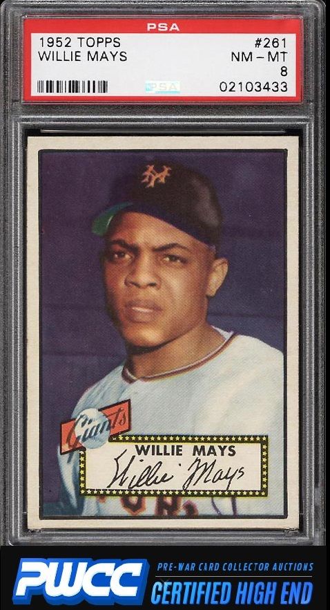 1952 Topps Willie Mays 261 PSA 8 NMMT PWCCHE