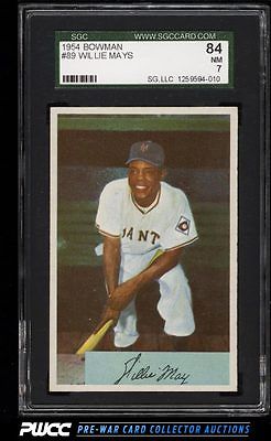 1954 Bowman Willie Mays 89 SGC 784 NRMT PWCC