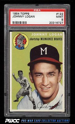 1954 Topps Johnny Logan 122 PSA 9 MINT PWCC