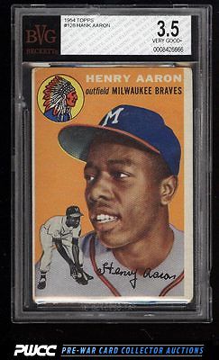 1954 Topps Hank Aaron ROOKIE RC 128 BVG 35 VG PWCC