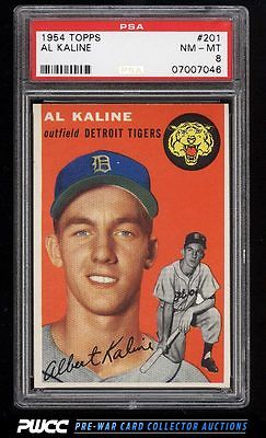 1954 Topps Al Kaline ROOKIE RC 201 PSA 8 NMMT PWCC