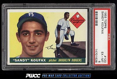 1955 Topps Sandy Koufax ROOKIE RC 123 PSA 6 EXMT PWCC