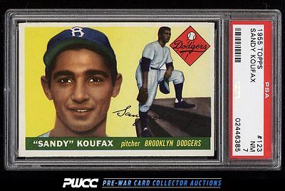 1955 Topps Sandy Koufax ROOKIE RC 123 PSA 7 NRMT PWCC