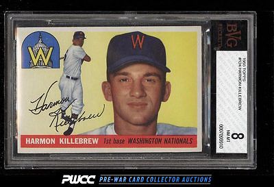 1955 Topps Harmon Killebrew ROOKIE RC 124 BVG 8 NMMT PWCC