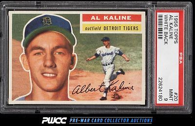 1956 Topps Al Kaline WHITE BACK 20 PSA 9 MINT PWCC