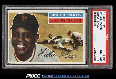 1956 Topps Willie Mays 130 PSA 8 NMMT PWCC