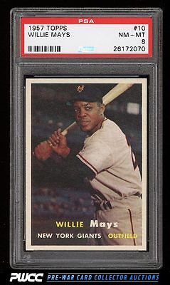 1957 Topps Willie Mays 10 PSA 8 NMMT PWCC