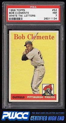 1958 Topps Roberto Clemente 52 PSA 7 NRMT PWCCHE