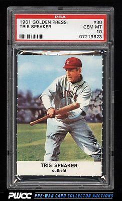 1961 Golden Press SETBREAK Tris Speaker 30 PSA 10 GEM MINT PWCC