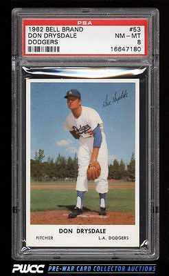 1962 Bell Brand Dodgers Don Drysdale 53 PSA 8 NMMT PWCC