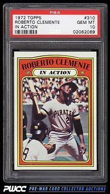 1972 Topps Roberto Clemente IN ACTION 310 PSA 10 GEM MINT PWCC