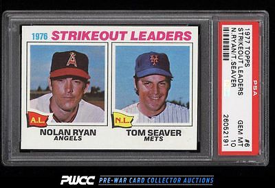 1977 Topps Nolan Ryan  Tom Seaver STRIKEOUT LDRS 6 PSA 10 GEM MINT PWCC