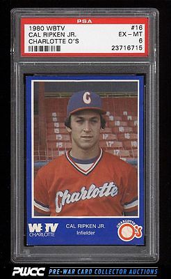 1980 WBTV Charlotte Os Cal Ripken Jr XRC ROOKIE RC 16 PSA 6 EXMT PWCC