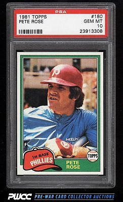 1981 Topps Pete Rose 180 PSA 10 GEM MINT PWCC