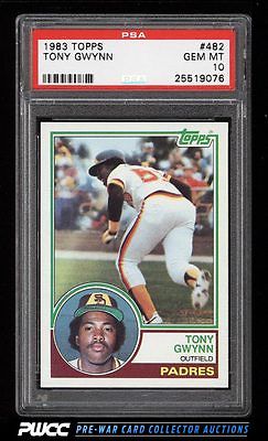 1983 Topps Tony Gwynn ROOKIE RC 482 PSA 10 GEM MINT PWCC