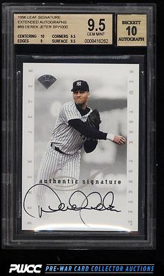 1996 Leaf Signature Extended Derek Jeter ROOKIE AUTO 89 BGS 95 GEM MINT PWCC