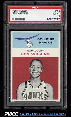 1961 Fleer Basketball Len Wilkins ROOKIE RC 44 PSA 9 MINT PWCC