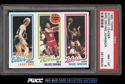 1980 Topps Basketball Larry Bird  Magic Johnson ROOKIE RC PSA 8 NMMT PWCC