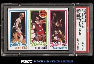 1980 Topps Basketball Larry Bird  Magic Johnson ROOKIE RC PSA 9 MINT PWCC