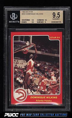 198384 Star Basketball Dominique Wilkins ROOKIE RC 263 BGS 95 GEM MINT PWCC