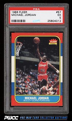 1986 Fleer Basketball Michael Jordan ROOKIE RC 57 PSA 5 EX PWCC