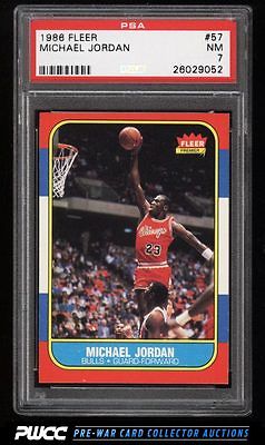 1986 Fleer Basketball Michael Jordan ROOKIE RC 57 PSA 7 NRMT PWCC