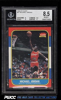 1986 Fleer Basketball Michael Jordan ROOKIE RC 57 BGS 85 NMMT PWCC