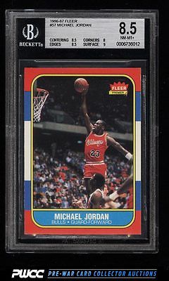 1986 Fleer Basketball Michael Jordan ROOKIE RC 57 BGS 85 NMMT PWCC