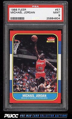 1986 Fleer Basketball Michael Jordan ROOKIE RC 57 PSA 9 MINT PWCC