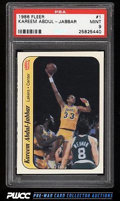 1986 Fleer Sticker Kareem AbdulJabbar 1 PSA 9 MINT PWCC