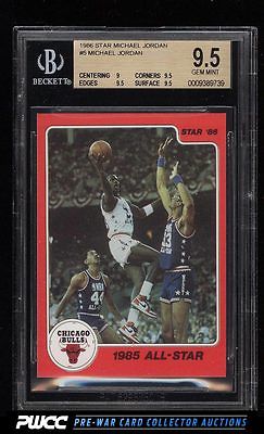 1986 Star MJ Michael Jordan ROOKIE RC 5 BGS 95 GEM MINT PWCC