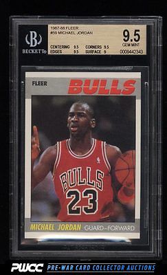 1987 Fleer Basketball Michael Jordan 59 BGS 95 GEM MINT PWCC