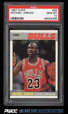 1987 Fleer Basketball Michael Jordan 59 PSA 10 GEM MINT PWCC