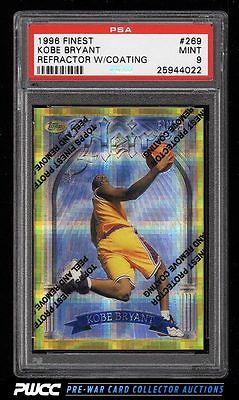 1996 Finest Gold Refractor w Coating Kobe Bryant ROOKIE RC 269 PSA 9 MT PWCC