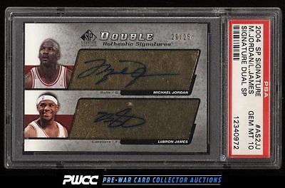 2004 SP Signature Double LeBron James Michael Jordan AUTO 25 PSA 10 GEM PWCC