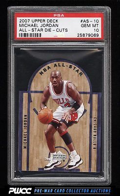 2007 Upper Deck AllStar DieCut Michael Jordan AS10 PSA 10 GEM MINT PWCC