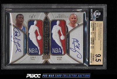 2008 Exquisite Collection Kidd Chris Paul LOGOMAN PATCH AUTO 11 BGS 95 PWCC