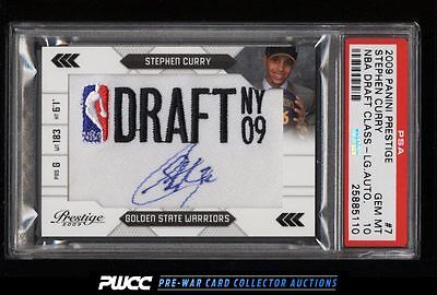 2009 Prestige NBA Draft Class Stephen Curry ROOKIE PATCH AUTO 125 PSA 10 PWCC