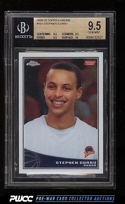 2009 Topps Chrome Basketball Stephen Curry ROOKIE RC 999 101 BGS 95 PWCC