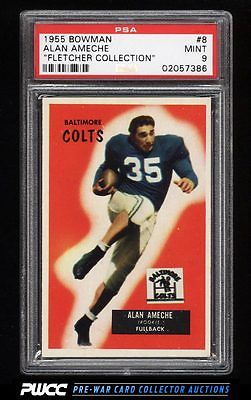 1955 Bowman Football Alan Ameche ROOKIE RC 8 PSA 9 MINT PWCC