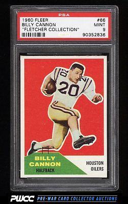 1960 Fleer Football Billy Cannon ROOKIE RC 66 PSA 9 MINT PWCC