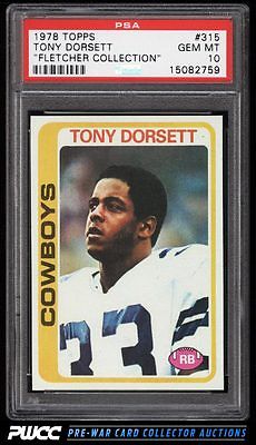 1978 Topps Football Tony Dorsett ROOKIE RC 315 PSA 10 GEM MINT PWCC