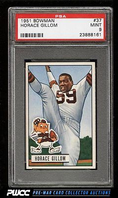 1951 Bowman Football Horace Gillom 37 PSA 9 MINT PWCC