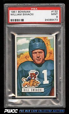 1951 Bowman Football William Swiacki 132 PSA 9 MINT PWCC