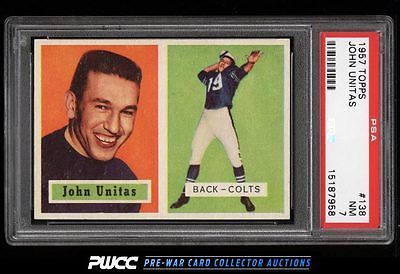 1957 Topps Football Johnny Unitas ROOKIE RC 138 PSA 7 NRMT PWCC