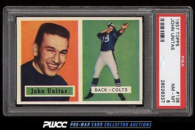 1957 Topps Football Johnny Unitas ROOKIE RC 138 PSA 8 NMMT PWCC