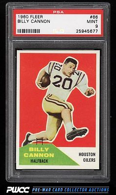 1960 Fleer Football Billy Cannon ROOKIE RC 66 PSA 9 MINT PWCC