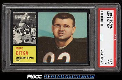 1962 Topps Football Mike Ditka ROOKIE RC 17 PSA 7 NRMT PWCC